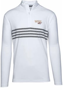 Levelwear Washington Nationals Mens White City Connect Asher Long Sleeve Qtr Zip Pullover