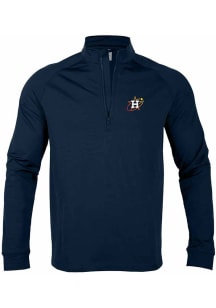 Levelwear Houston Astros Mens Navy Blue City Connect Calibre Long Sleeve 1/4 Zip Pullover