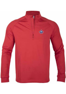 Levelwear Miami Marlins Mens Red City Connect Calibre Long Sleeve 1/4 Zip Pullover