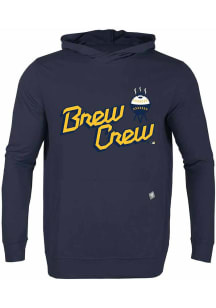 Levelwear Milwaukee Brewers Mens Navy Blue City Connect Relay Hood