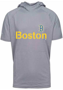 Levelwear Boston Red Sox Grey City Connect Phase Short Sleeve Hoods