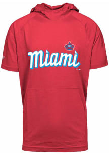 Levelwear Miami Marlins Red City Connect Phase Short Sleeve Hoods