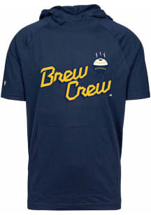 Levelwear Milwaukee Brewers Navy Blue City Connect Phase Short Sleeve Hoods