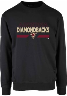 Levelwear Arizona Diamondbacks Mens Black City Connect Zane Long Sleeve Crew Sweatshirt