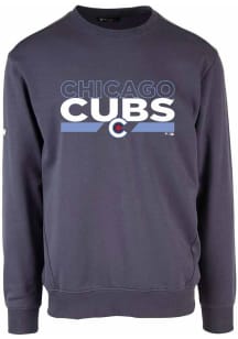 Levelwear Chicago Cubs Mens Navy Blue City Connect Zane Long Sleeve Crew Sweatshirt