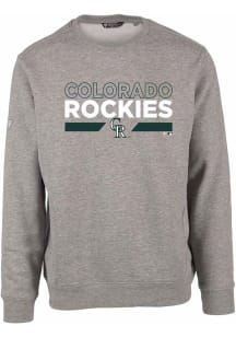 Levelwear Colorado Rockies Mens Grey City Connect Zane Long Sleeve Crew Sweatshirt
