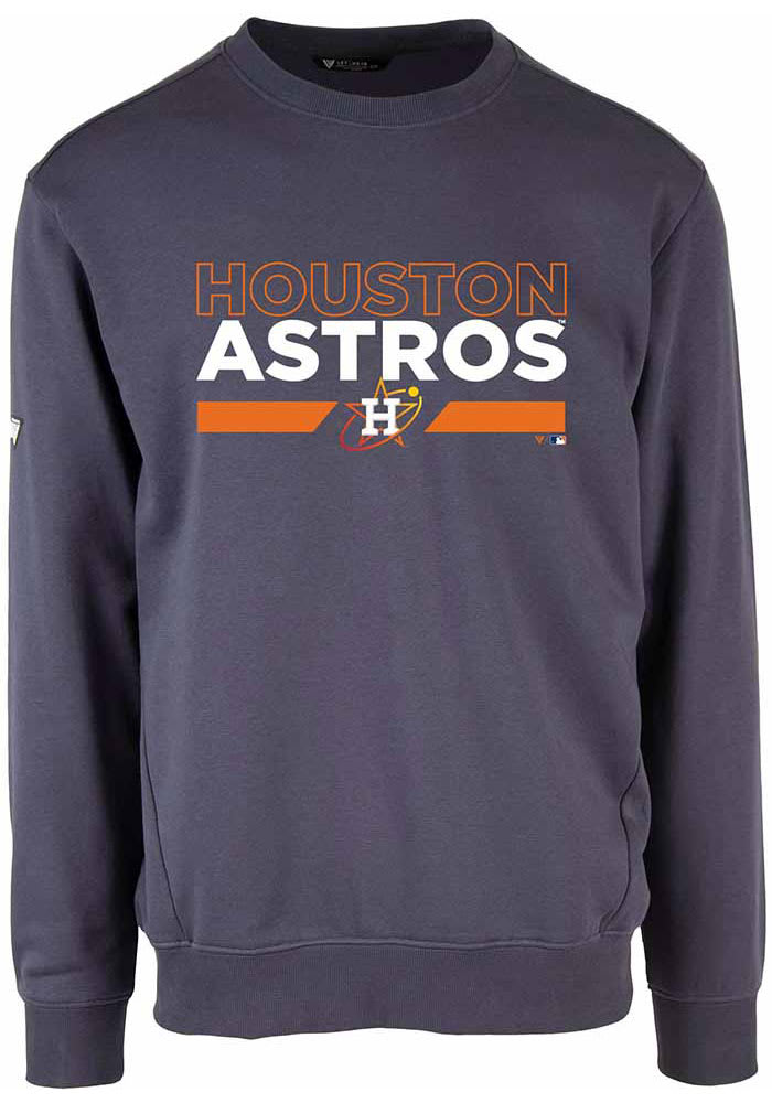 Levelwear Houston Astros Navy Blue City Connect Zane Long Sleeve Crew Sweatshirt, Navy Blue, 80% Cotton / 20% POLYESTER, Size 3XL, Rally House