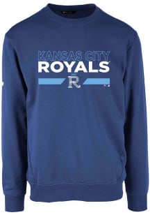 Levelwear Kansas City Royals Mens Blue City Connect Zane Long Sleeve Crew Sweatshirt