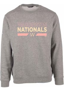 Levelwear Washington Nationals Mens Grey City Connect Zane Long Sleeve Crew Sweatshirt