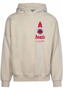 Levelwear Los Angeles Angels Mens Tan City Connect Contact Long Sleeve Hoodie