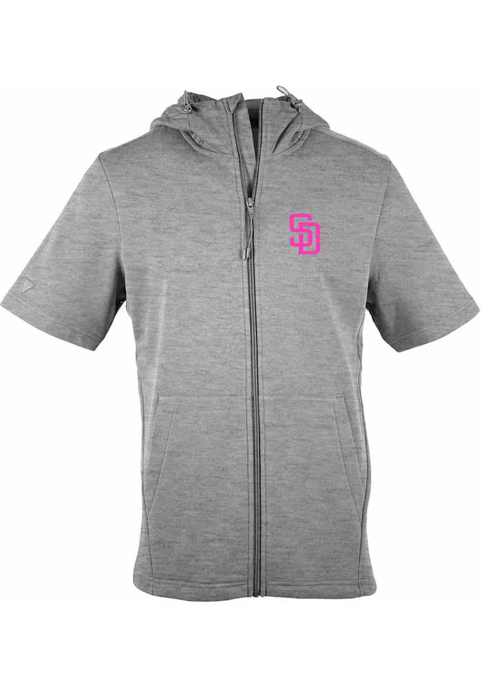 Levelwear San Diego Padres Grey City Connect Zander Long Sleeve Hoodie, Grey, 100% POLYESTER, Size 2XL, Rally House