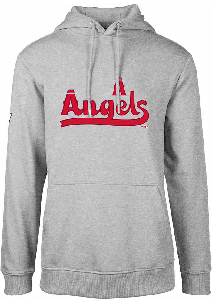 Levelwear Los Angeles Angels Grey City Connect Podium Long Sleeve Hoodie, Grey, 80% Cotton / 20% POLYESTER, Size S, Rally House