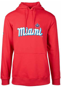 Levelwear Miami Marlins Mens Red City Connect Podium Long Sleeve Hoodie