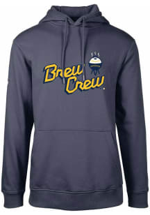 Levelwear Milwaukee Brewers Mens Navy Blue City Connect Podium Long Sleeve Hoodie