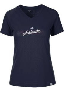 Levelwear Colorado Avalanche Womens Navy Blue Ariya Short Sleeve T-Shirt