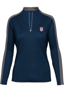 Levelwear USMNT Womens Navy Blue Remi 1/4 Zip Pullover