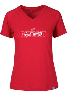 Levelwear Detroit Red Wings Womens Red Ariya Short Sleeve T-Shirt