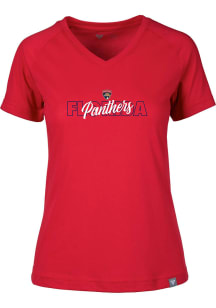 Levelwear Florida Panthers Womens Red Ariya Short Sleeve T-Shirt