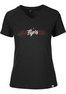 Levelwear Philadelphia Flyers Womens Black Ariya Short Sleeve T-Shirt