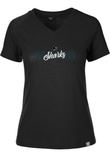 Levelwear San Jose Sharks Womens Black Ariya Short Sleeve T-Shirt