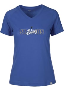 Levelwear St Louis Blues Womens Blue Ariya Short Sleeve T-Shirt