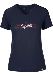 Levelwear Washington Capitals Womens Navy Blue Ariya Short Sleeve T-Shirt