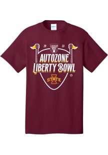 Iowa State Cyclones Cardinal AutoZone Liberty Bowl Bound Short Sleeve T Shirt
