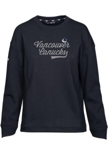 Levelwear Vancouver Canucks Womens Black Fiona Crew Sweatshirt