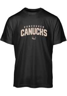 Levelwear Vancouver Canucks Black Anthem Short Sleeve T Shirt