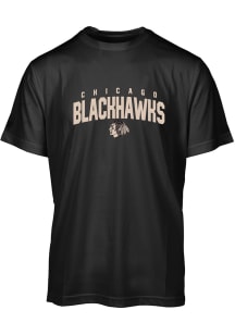 Levelwear Chicago Blackhawks Black Anthem Short Sleeve T Shirt