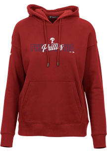 Levelwear Philadelphia Phillies Womens Red Adorn Hooded Sweatshirt
