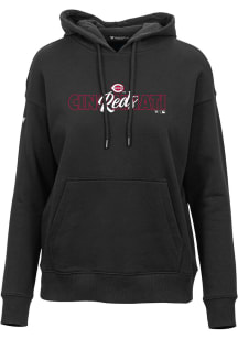 Levelwear Cincinnati Reds Womens Black Adorn Hooded Sweatshirt