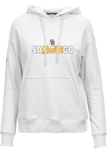 Levelwear San Diego Padres Womens White Adorn Hooded Sweatshirt