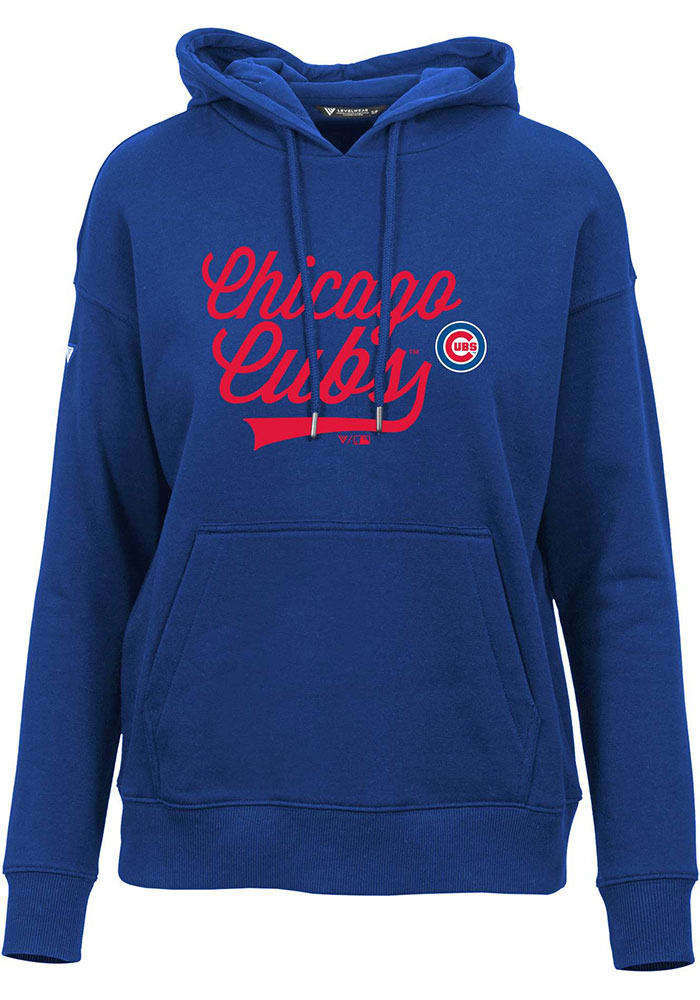 Levelwear Chicago Cubs Women's Grey Adorn Hooded Sweatshirt, Grey, 80% Cotton / 20% POLYESTER, Size S, Rally House