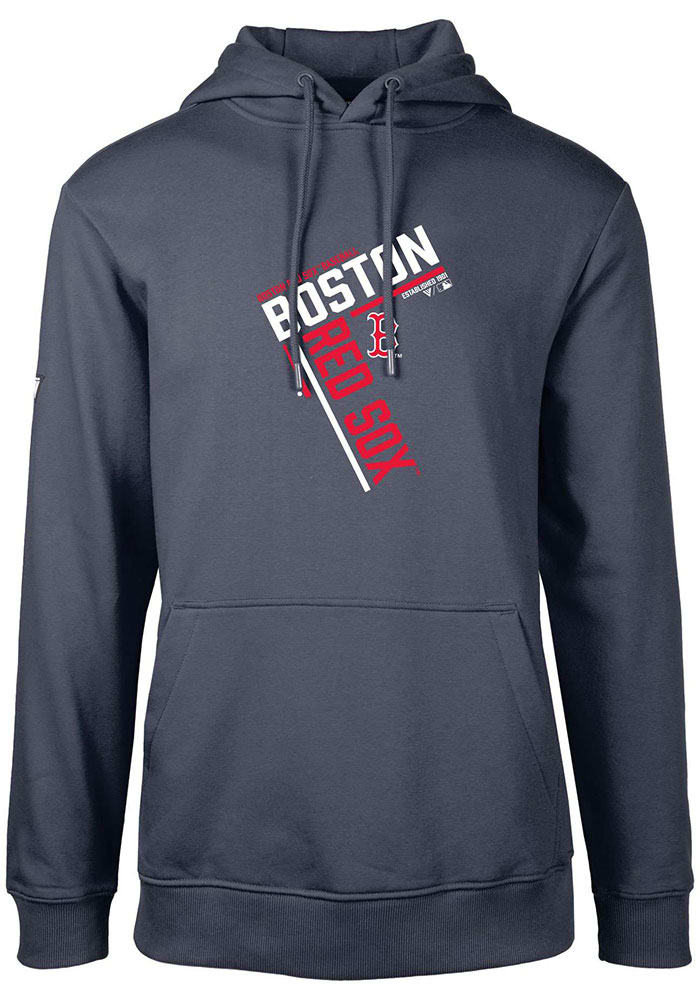 Levelwear Boston Red Sox Navy Blue Podium Long Sleeve Hoodie, Navy Blue, 80% Cotton / 20% POLYESTER, Size S, Rally House