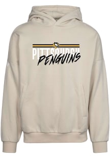 Levelwear Pittsburgh Penguins Mens Tan Contact Long Sleeve Hoodie