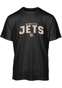 Levelwear Winnipeg Jets Black Anthem Short Sleeve T Shirt