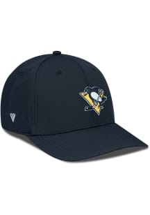 Levelwear Pittsburgh Penguins Mens Black Rise Structured Flex Hat