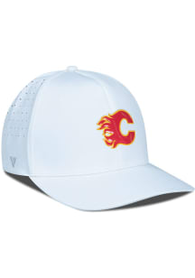 Levelwear Calgary Flames Mens White Zeta Structured Flex Hat