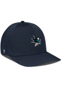 Levelwear San Jose Sharks Mens Black Zeta Structured Flex Hat