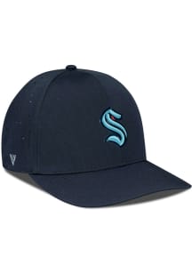 Levelwear Seattle Kraken Mens Black Zeta Structured Flex Hat
