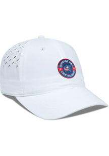 Levelwear Columbus Blue Jackets White Haven Structured Womens Adjustable Hat