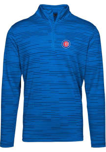 Levelwear Chicago Cubs Mens Blue Gear Long Sleeve 1/4 Zip Pullover