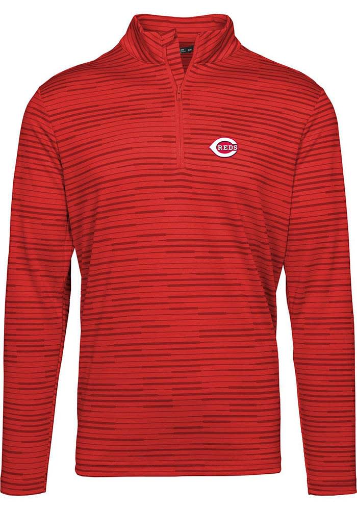 Levelwear Cincinnati Reds Red Gear Long Sleeve 1/4 Zip Pullover, Red, 100% POLYESTER, Size XL, Rally House