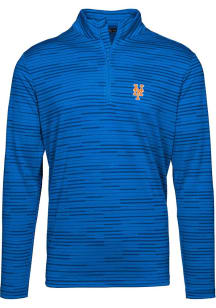 Levelwear New York Mets Mens Blue Gear Long Sleeve 1/4 Zip Pullover