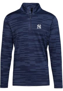 Levelwear New York Yankees Mens Navy Blue Gear Long Sleeve 1/4 Zip Pullover