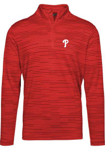 Levelwear Philadelphia Phillies Mens Red Gear Long Sleeve 1/4 Zip Pullover