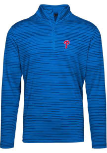 Levelwear Philadelphia Phillies Mens Blue Gear Long Sleeve 1/4 Zip Pullover