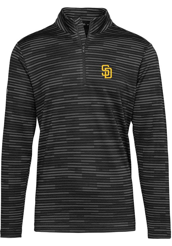 Levelwear San Diego Padres Black Gear Long Sleeve 1/4 Zip Pullover, Black, 100% POLYESTER, Size 2XL, Rally House