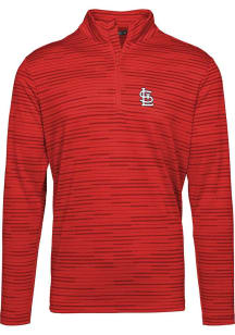 Levelwear St Louis Cardinals Mens Red Gear Long Sleeve 1/4 Zip Pullover